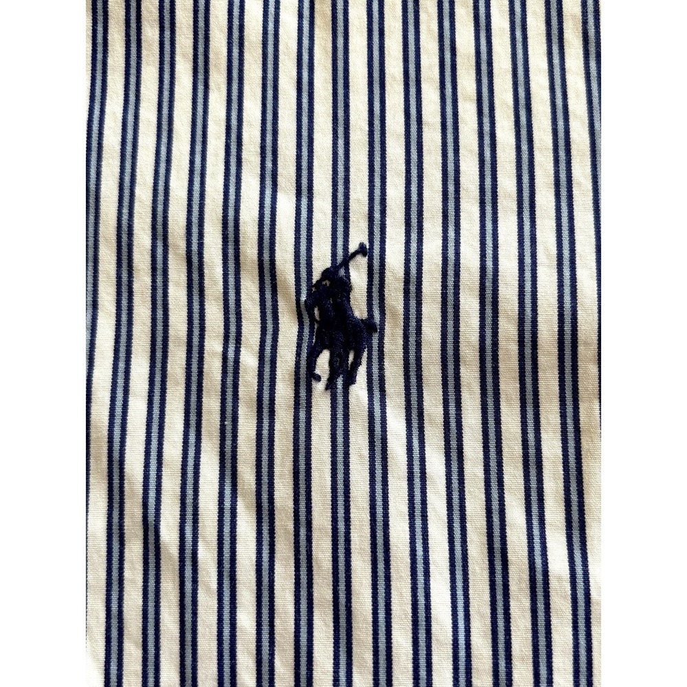 Ralph Lauren Custom Fit Men's Shirt Size L Multi Stripe Long Sleeve‎ 100% Cotton